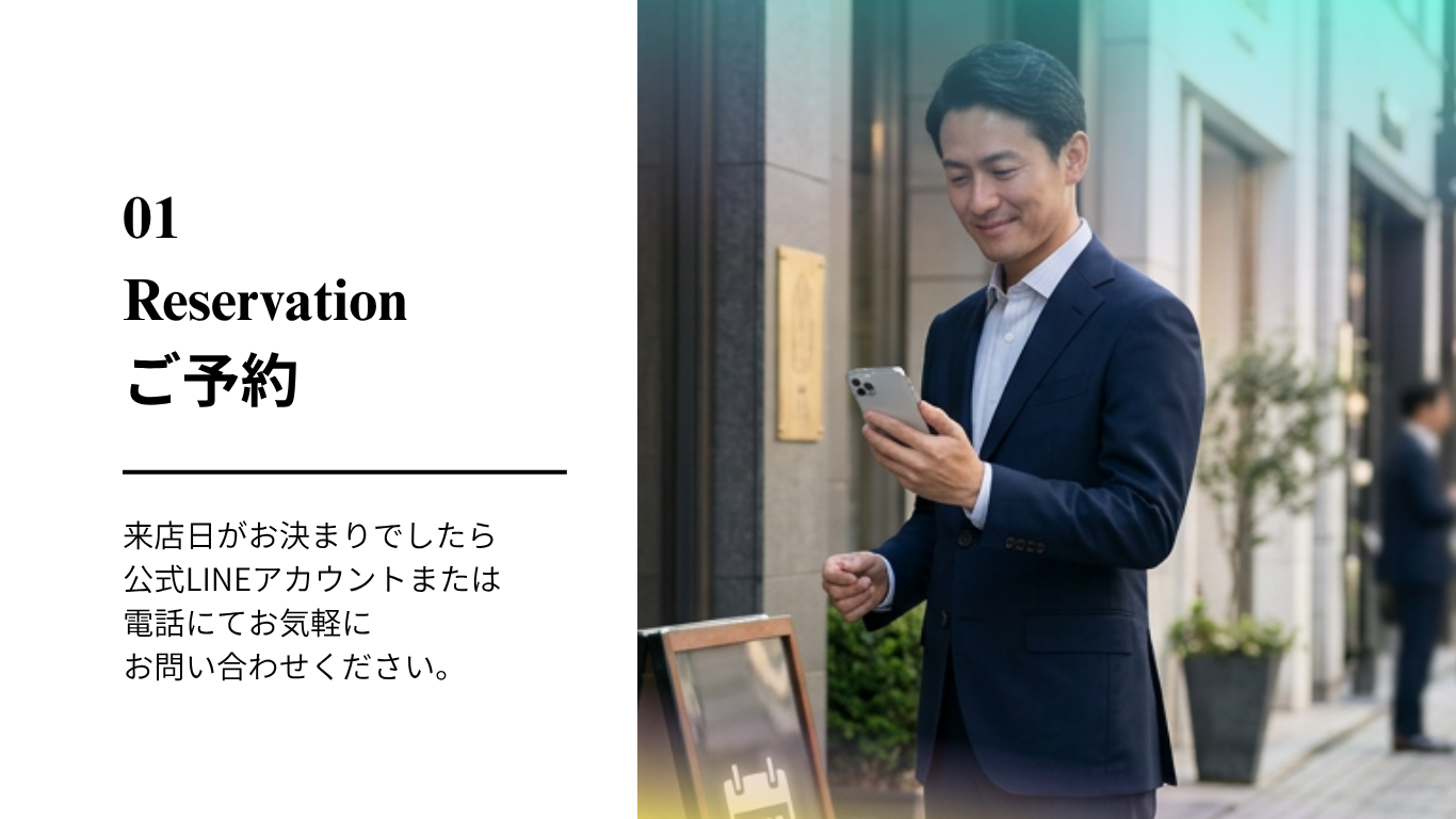 予約をしている様子