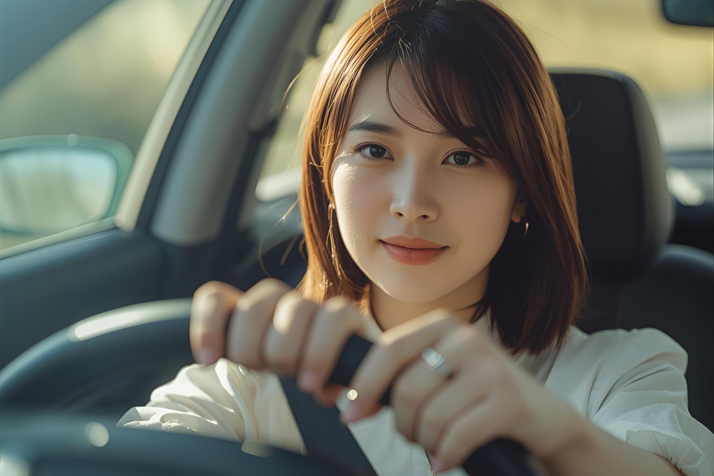 久しぶりの運転で不安が残る女性