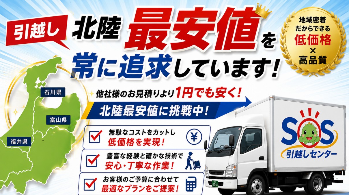 災害時の不用品回収・家財搬出・緊急引越しの外観