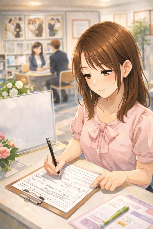 結婚相談所へ入会する女性