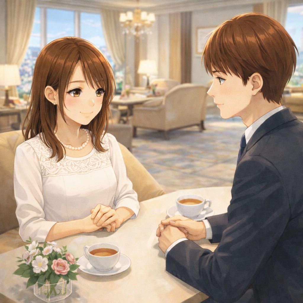 お見合いをする男女