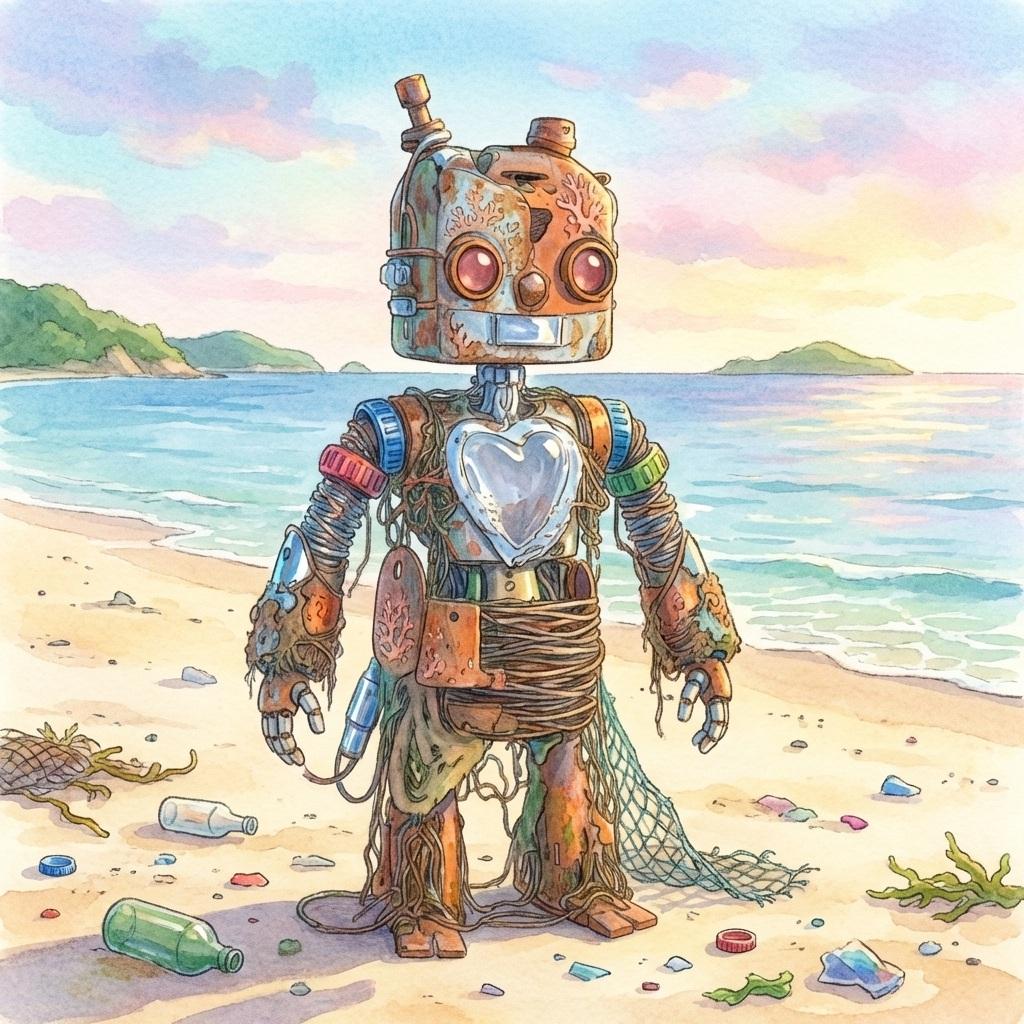KINOME　キャラクター　海洋ゴミロボット