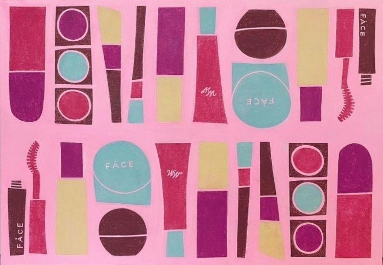 ピンクのスーリールの絵画