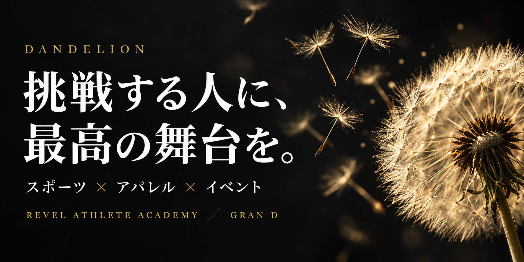 DANDELION｜挑戦する人に、最高の舞台を。スポーツ・アパレル・イベント