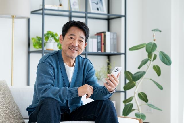 50代男性　笑顔