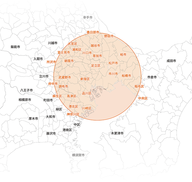 施工エリアの地図