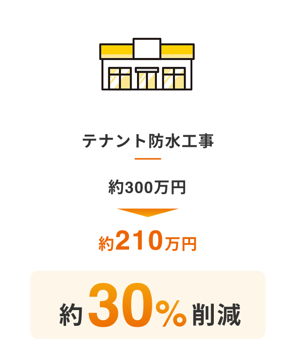 コストカット実績 06 （テナント防水工事）