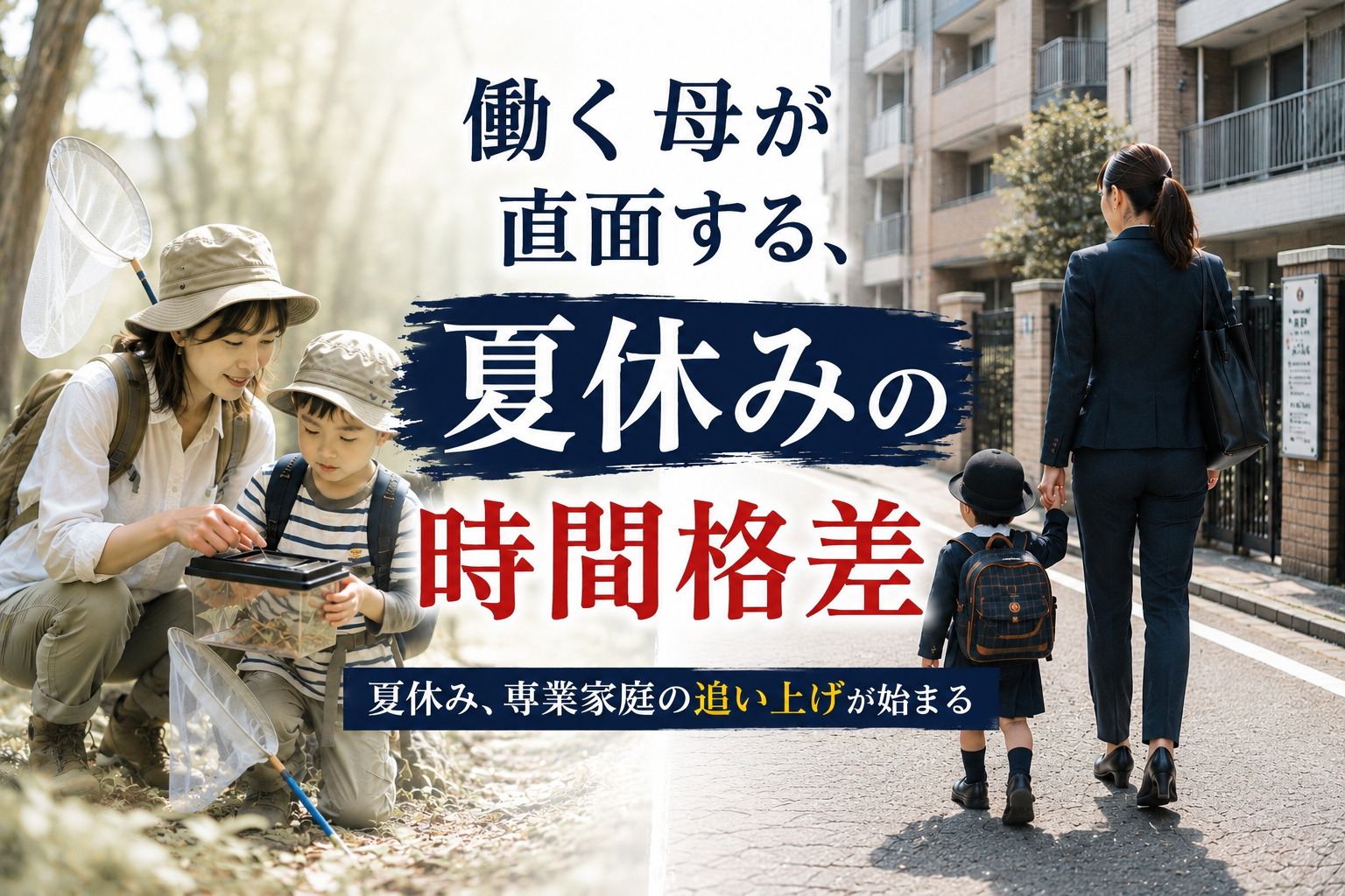 働く母が直面する夏休みの時間格差