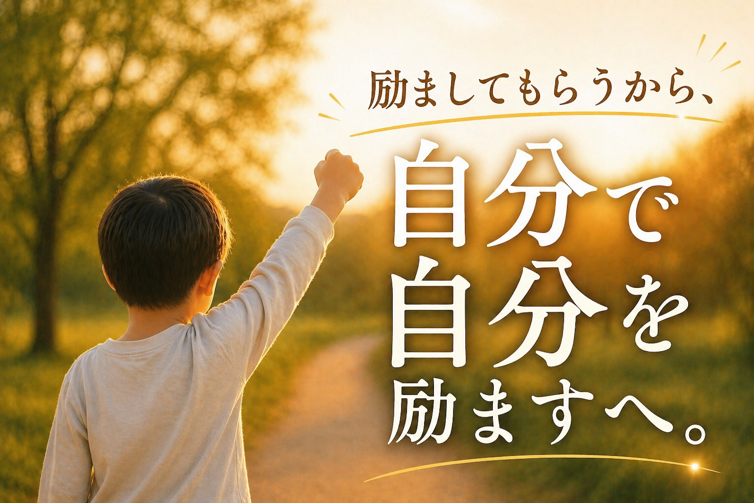 「励ましてもらう」から自分で自分を励ます絵