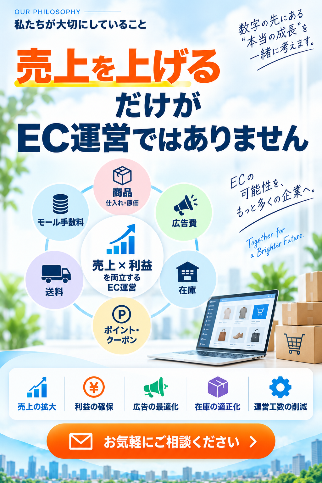 ECコンサル EC運営代行 自社EC店舗運営 チェンジングマイライフ株式会社