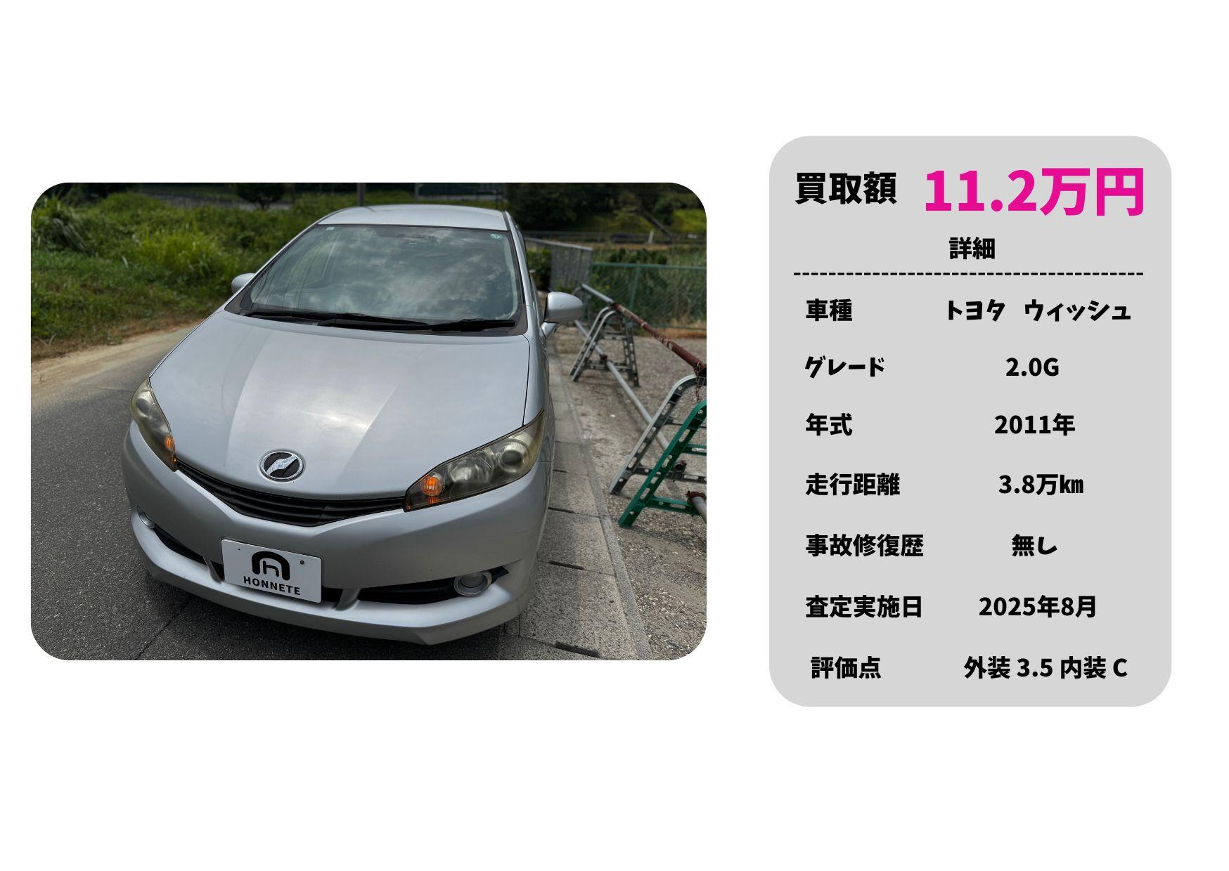 トヨタ ウィッシュ 中古車買取 豊明