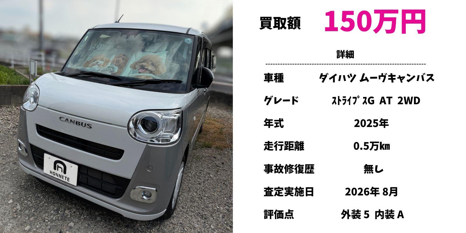 ダイハツ ムーヴキャンバス 中古車買取 豊明