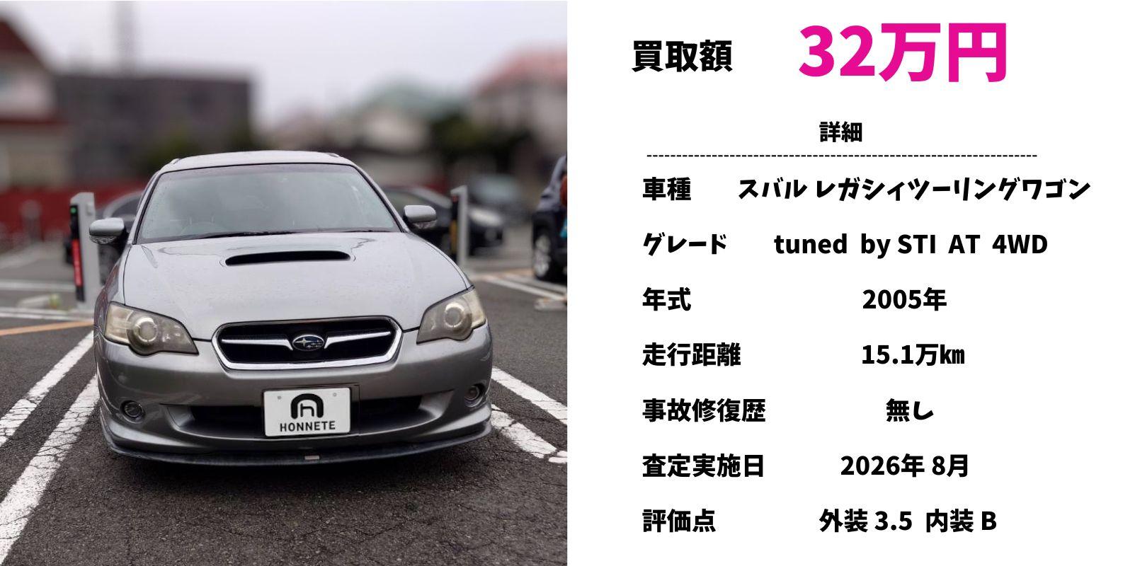スバル レガシィツーリングワゴン 中古車買取 豊明