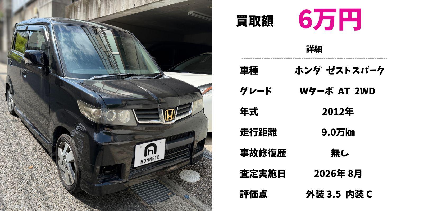 ホンダ ゼストスパーク 中古車買取 豊明