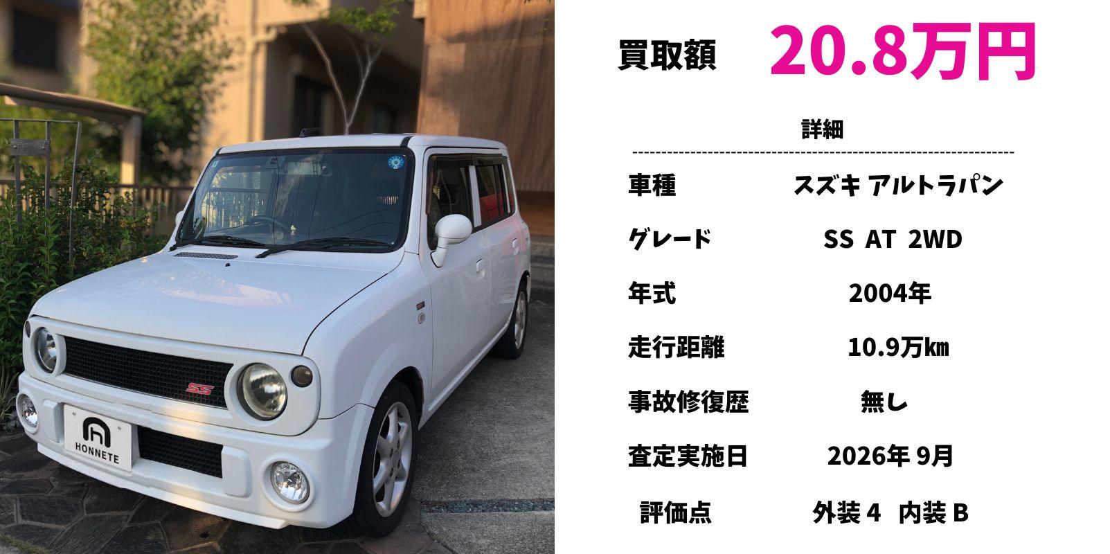スズキ アルトラパン 中古車買取 豊明