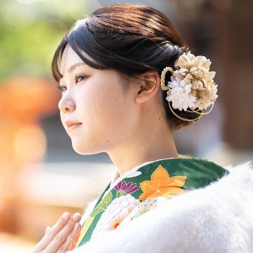 kamiFURI　振袖　撮影の様子