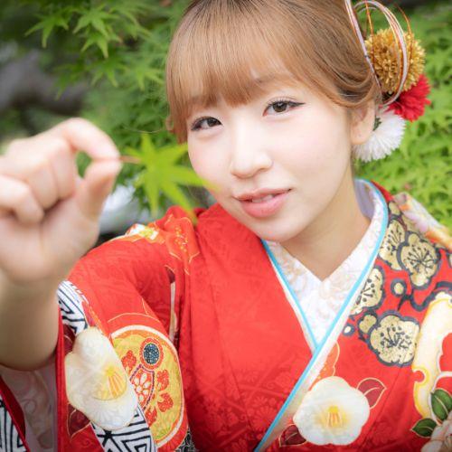 kamiFURI　振袖　撮影の様子