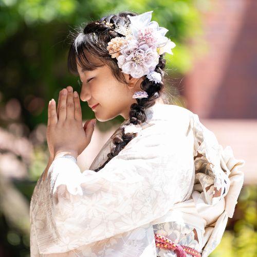 kamiFURI　振袖　撮影の様子