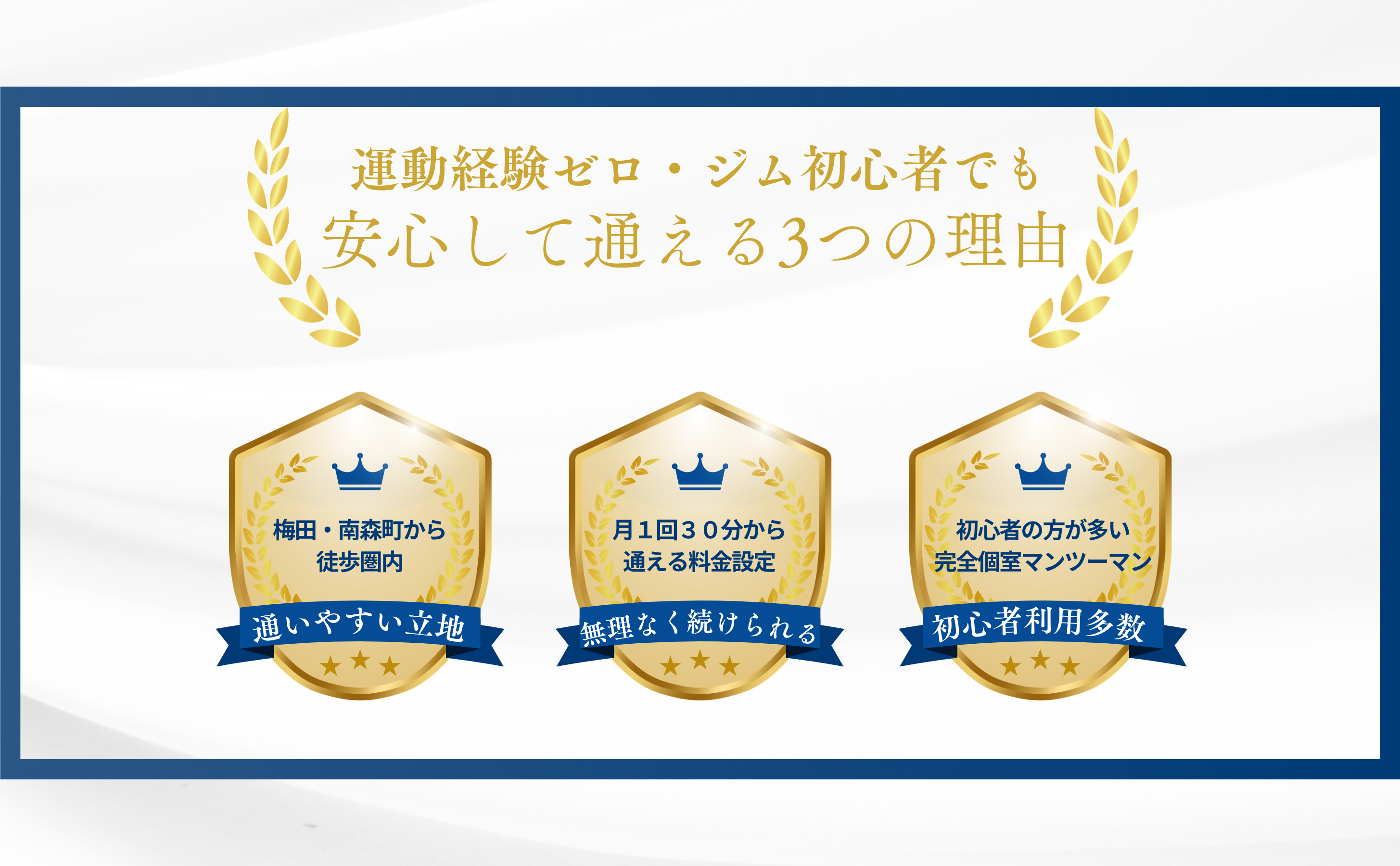 パーソナルジムS.styleが選ばれる3つの理由