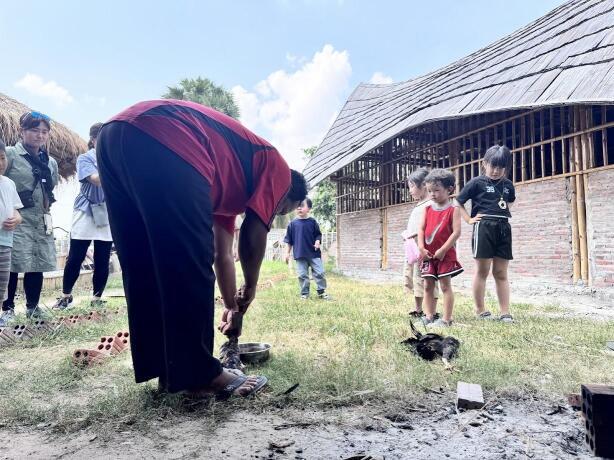 カンボジアの学校建設の様子