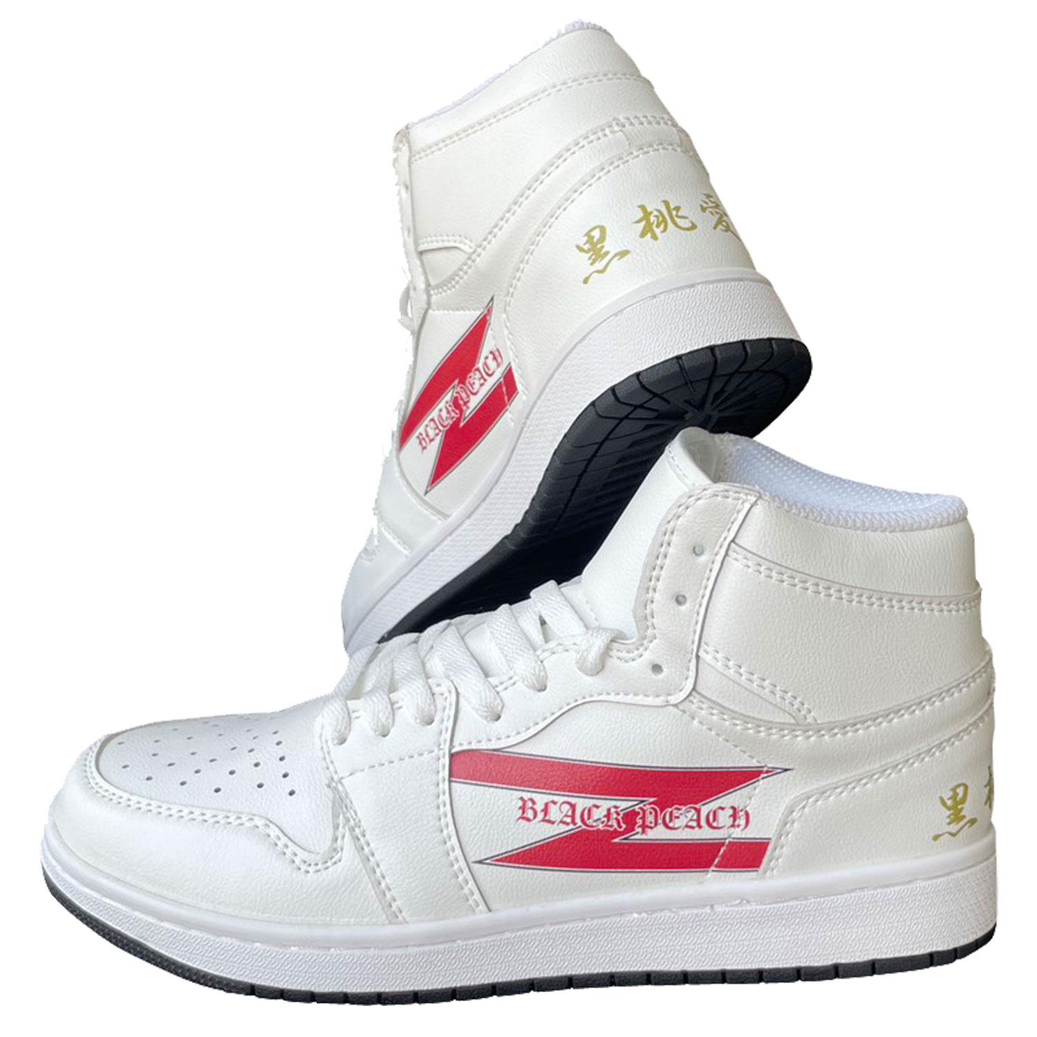 油浦桃 BLACK PEACH Collaboratioスニーカー ハイカットWHITEの商品画像