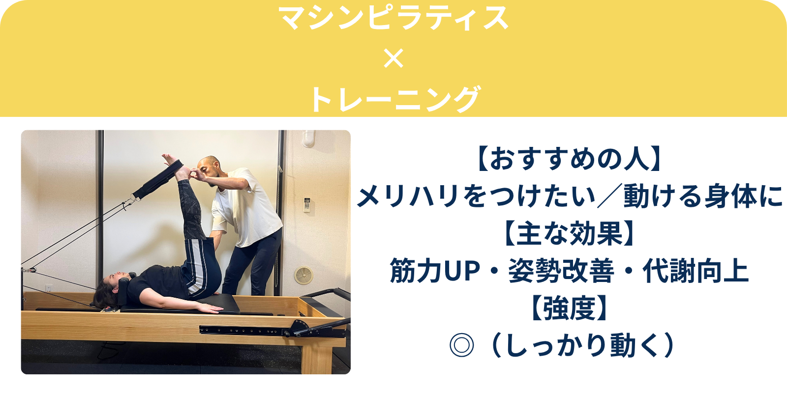 マシンピラティス×トレーニング