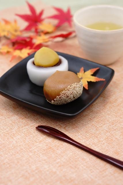 Japanese tea with small wagashi (example serving)
