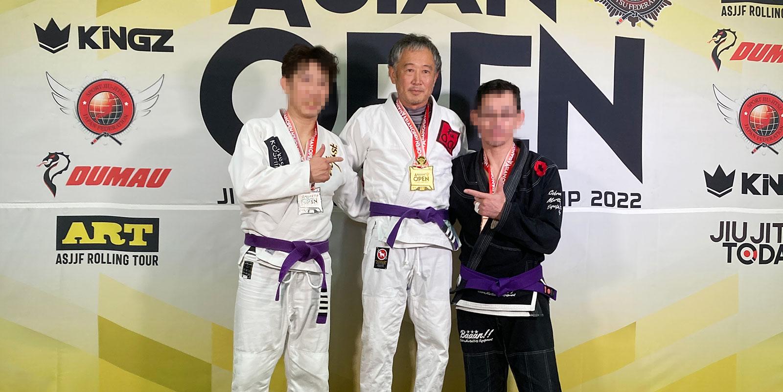 ねわざワールド静岡の会員がブラジリアン柔術の大会で優勝した写真