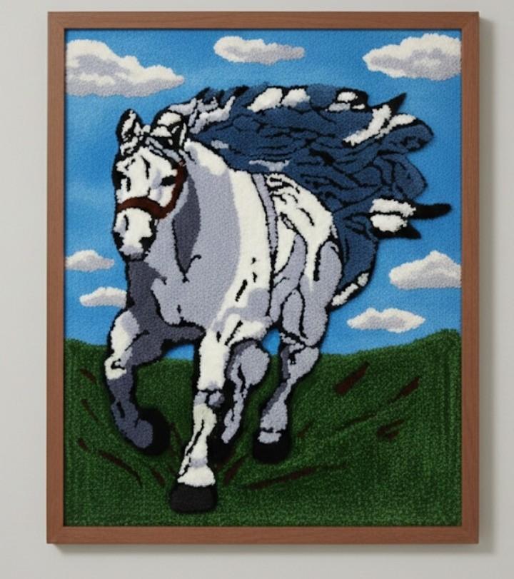 「颯」馬のラグマットの商品画像