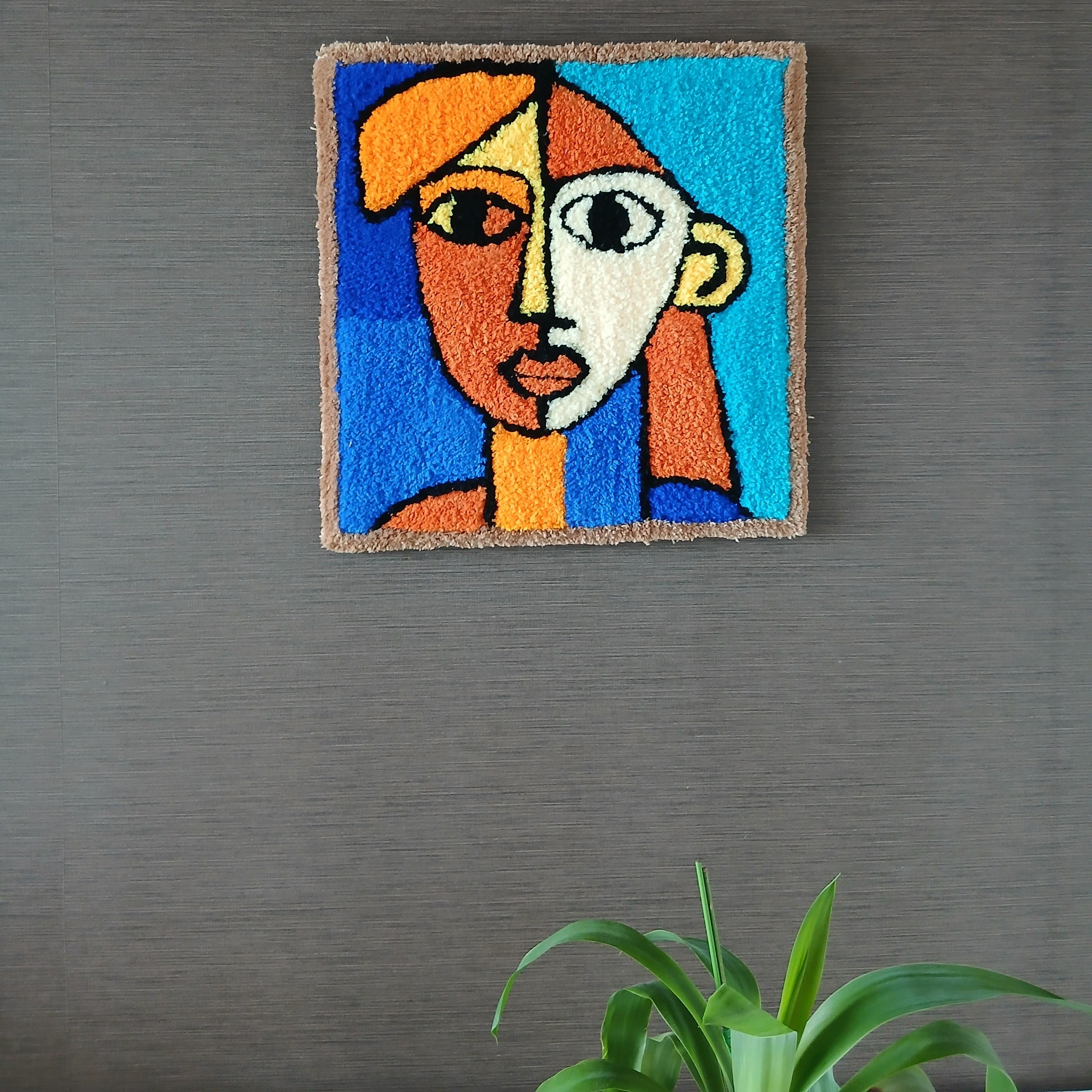 壁掛けラグ(絵画風女性A)の商品画像