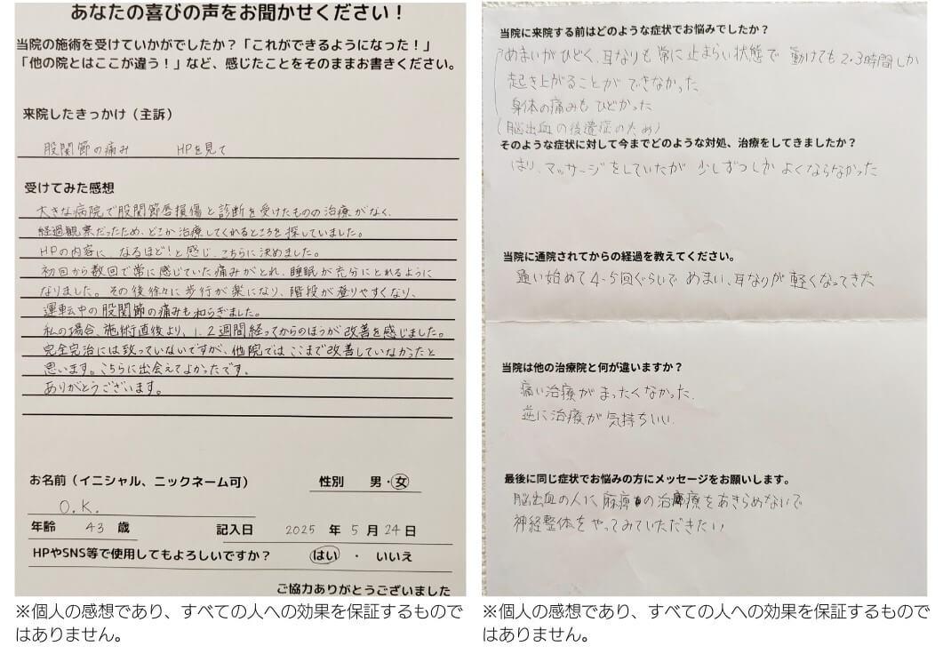 患者さんの感想文
