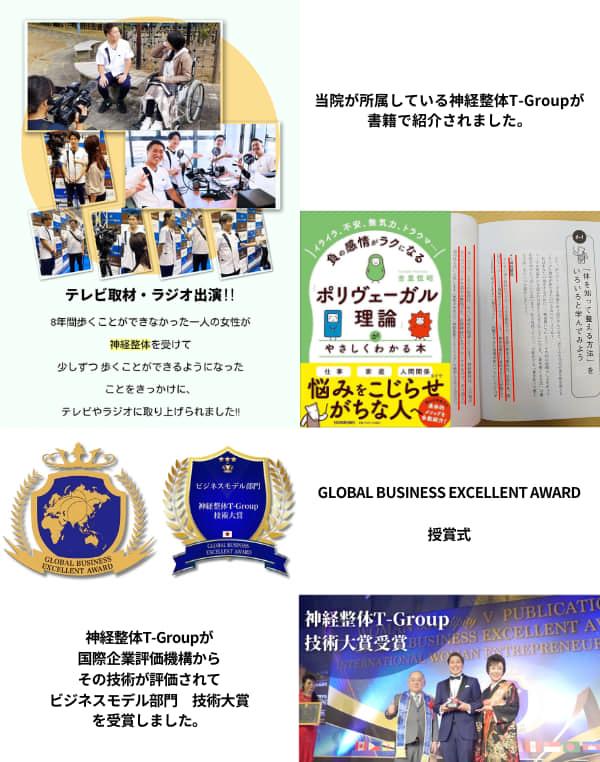 神経整体T-Groupの活動など、ポリヴェーガル理論の書籍で紹介されました、国際企業評価機構から技術大賞を受賞しました