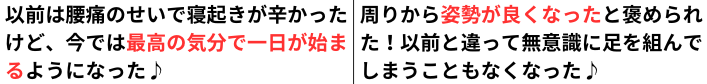 腰痛を改善して人生を楽しんでいる人達の説明文