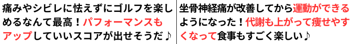 坐骨神経痛が改善して人生を楽しんでいる人達