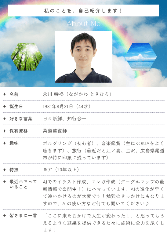 院長の自己紹介カード