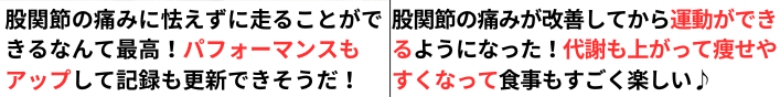 股関節痛が改善して人生を楽しんでいる人達の説明文