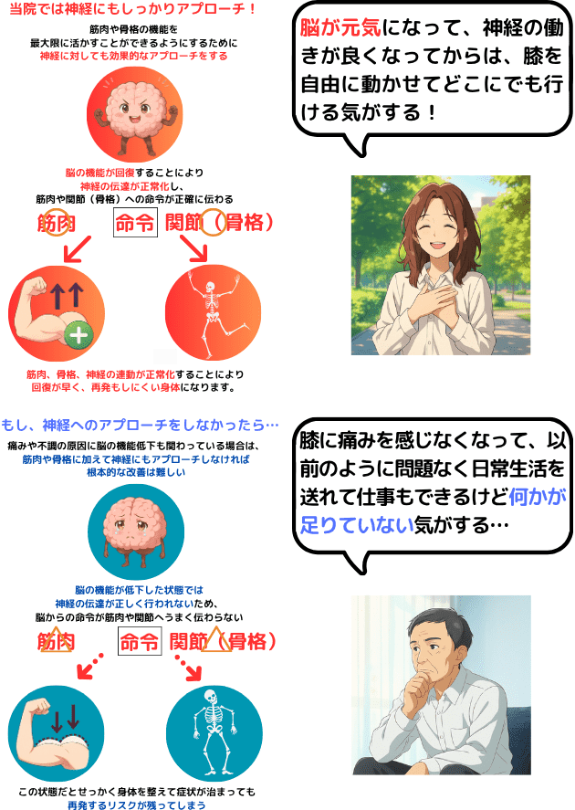 脳の機能が回復すれば神経、骨格、筋肉のポテンシャルが最大限発揮される