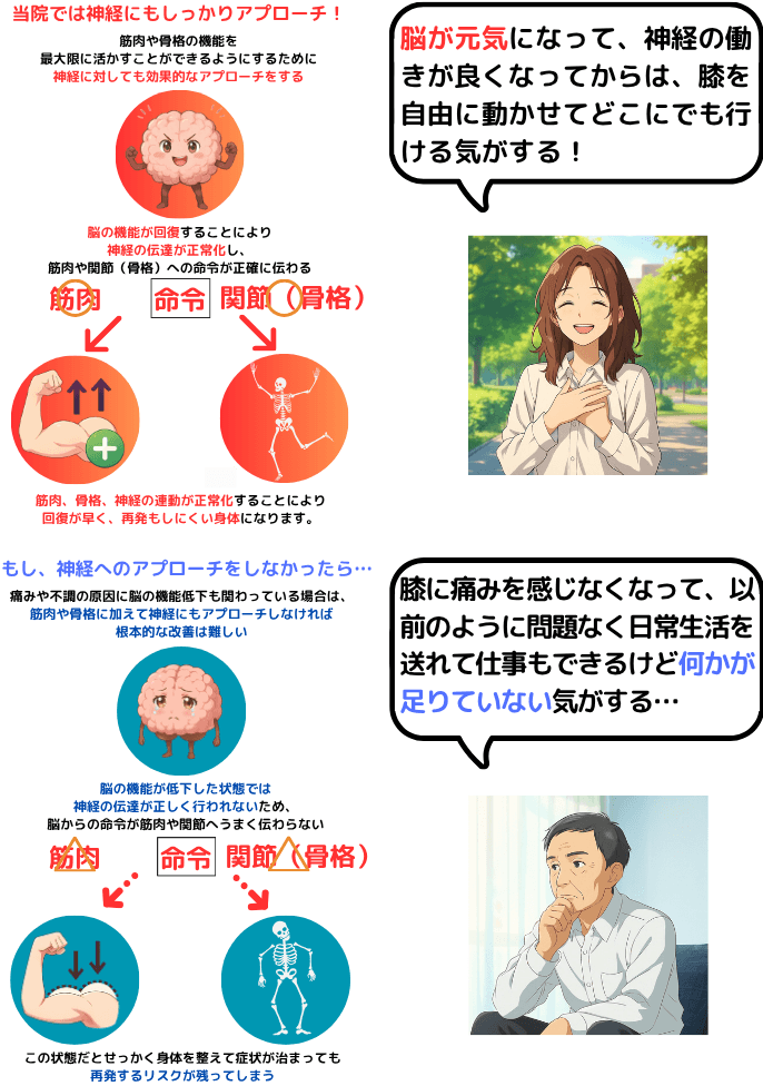 脳の機能が回復すれば神経、骨格、筋肉のポテンシャルが最大限発揮される