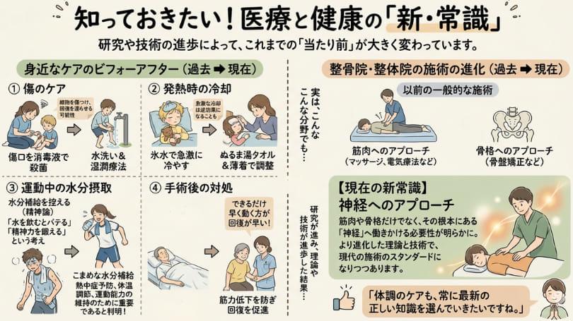 医療現場におけるの過去から現在までの常識の変化