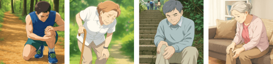 膝が痛くて悩んでいる人達