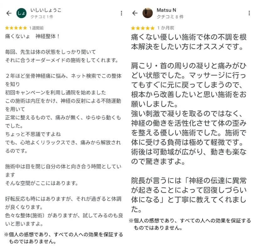 グーグルの口コミ