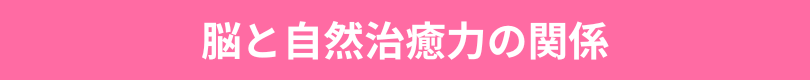 脳と自然治癒力の関係