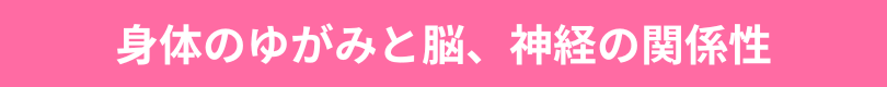 身体のゆがみと脳、神経との関係性