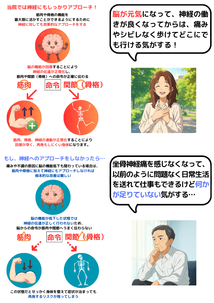 脳の機能が回復すれば神経、骨格、筋肉のポテンシャルが最大限発揮される
