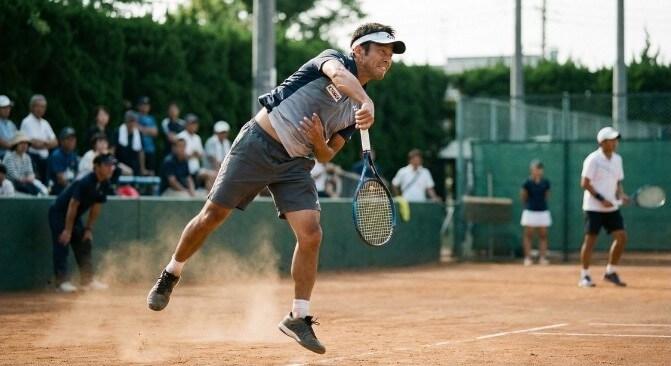 テニスの試合風景