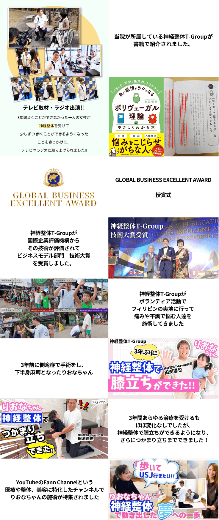 ポリヴェーガル理論書籍紹介　技術大賞受賞　フィリピンでの活動　りおなちゃんの軌跡