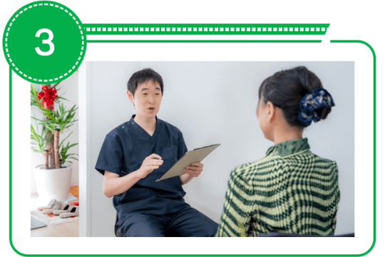 和やかな雰囲気の中での医療面接