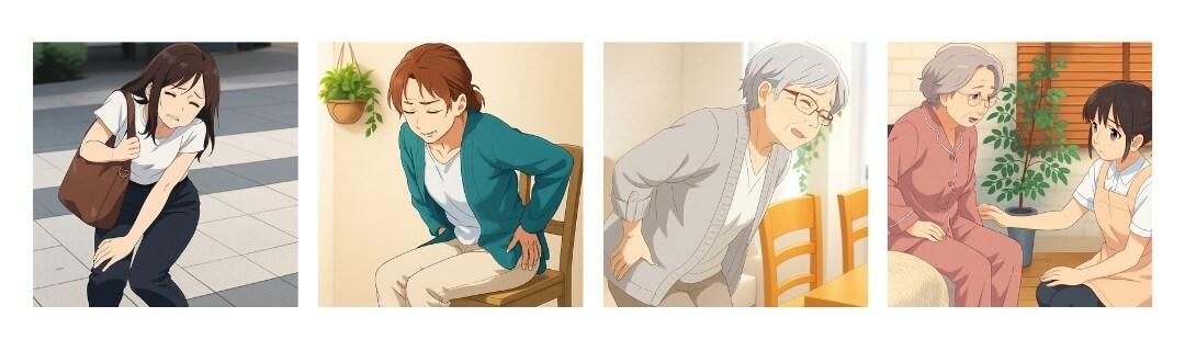 股関節痛の症状に悩んでいる人達