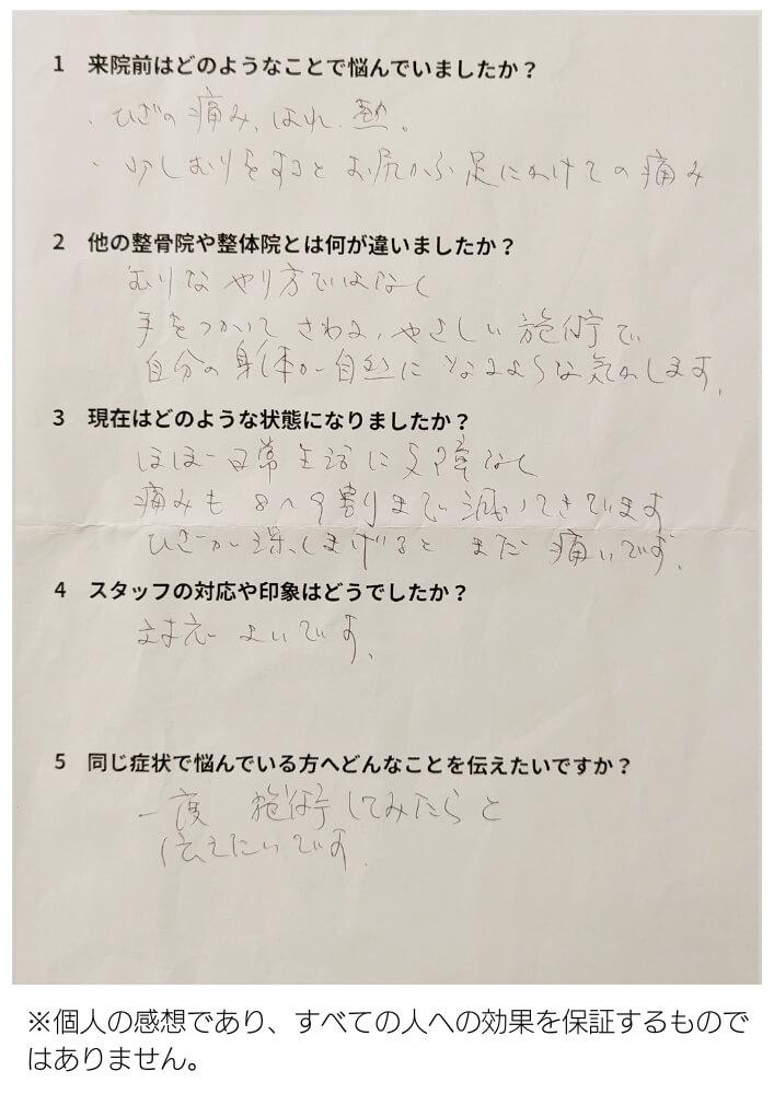 患者さんの感想文