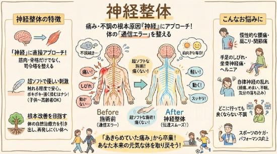 グラフィックレコーディングによる神経整体の説明
